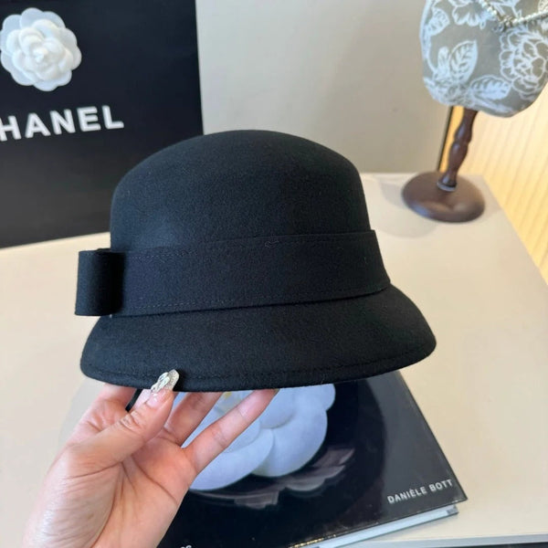 CC Bow Cashmere Bucket Hat 425553