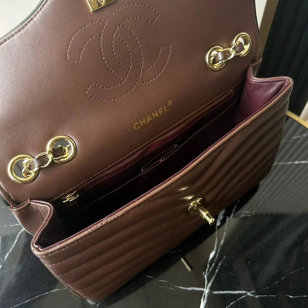 CC 26s Flap Bag 25.5cm Patinated Lambskin