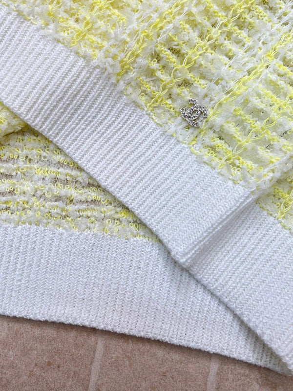 CC 2026 Vest Light Yellow mix White Cotton 664173