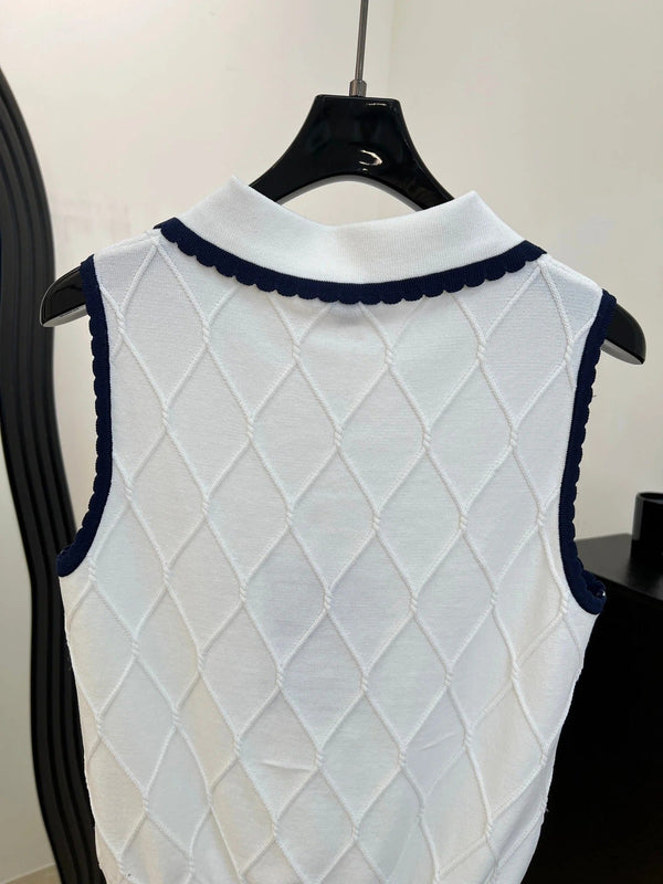 CC 2026 Knit Vest White Wool 637500