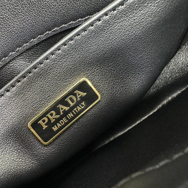 Prad 2026 Soft Lux Medium Tote Bag 26cm Patent Calfskin