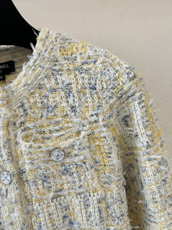 CC 2026 Cardigan Light Yellow Mix White Wool 424719