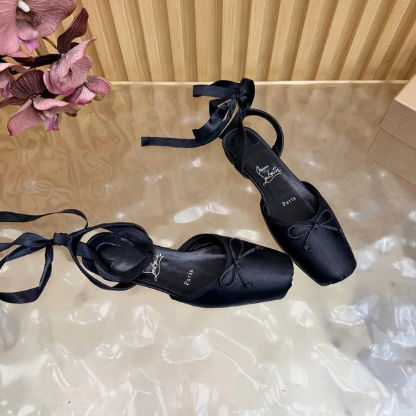 CL 2026 Sweetie Jane Strass Ballerina Flat Silk Leather 853090