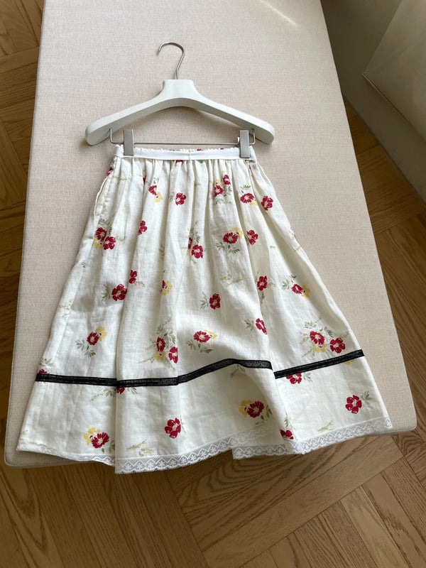 Pra 2026 Midi Skirt Linen 649571