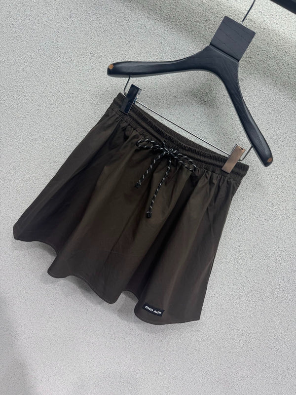 Miu 2026 Shirt And Skirt Set Brown Cotton 400922