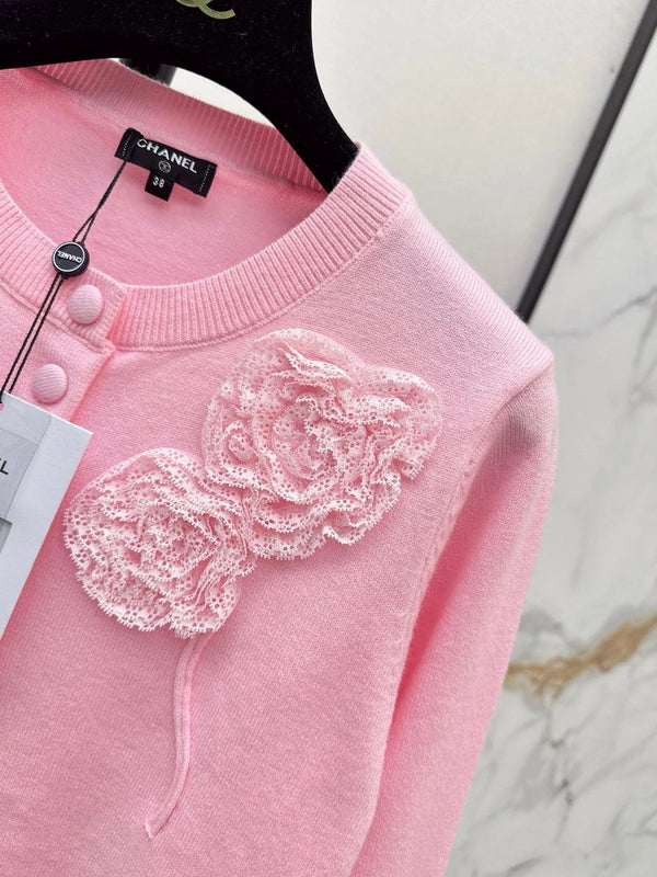 Chanel 2026 Square Knit Long-sleeved Top Wool 292169
