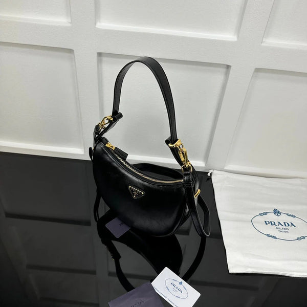 Prad 2026 Arque Shoulder Bag 22.5cm Patent Calfskin