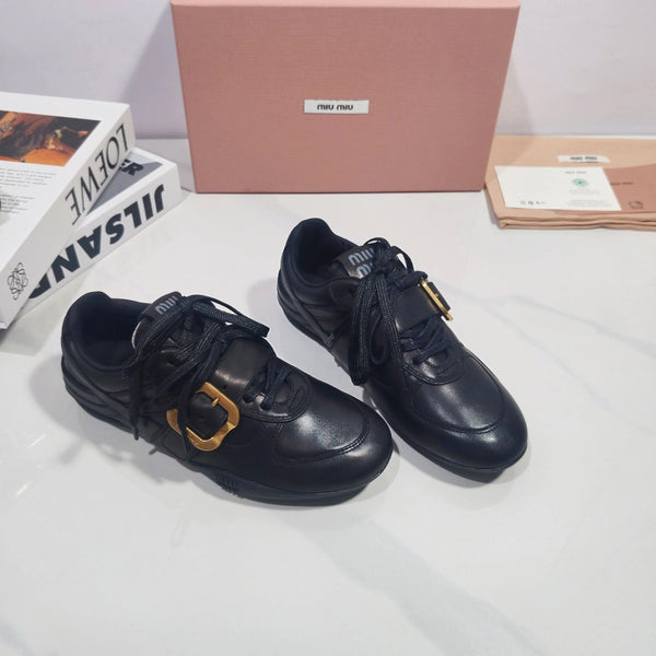 Miu 2026 Buckle Sneaker Leather 953679