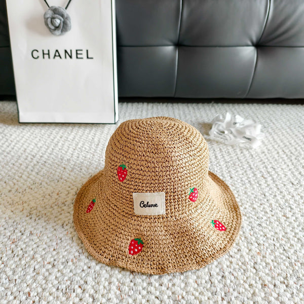 CE Woven Strawberry Bucket Hat 400938
