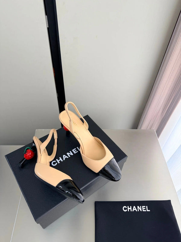 CC 2026 Little Red Apple Heel Slingback 85mm Lambskin 929465