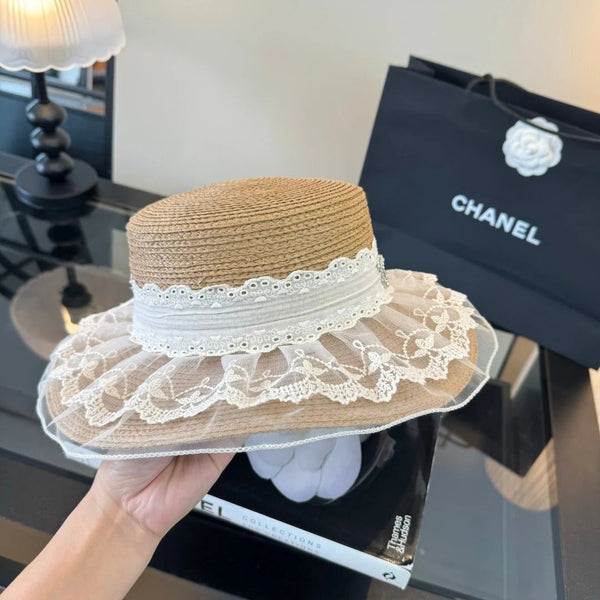 CC Lace Straw Hat 400882