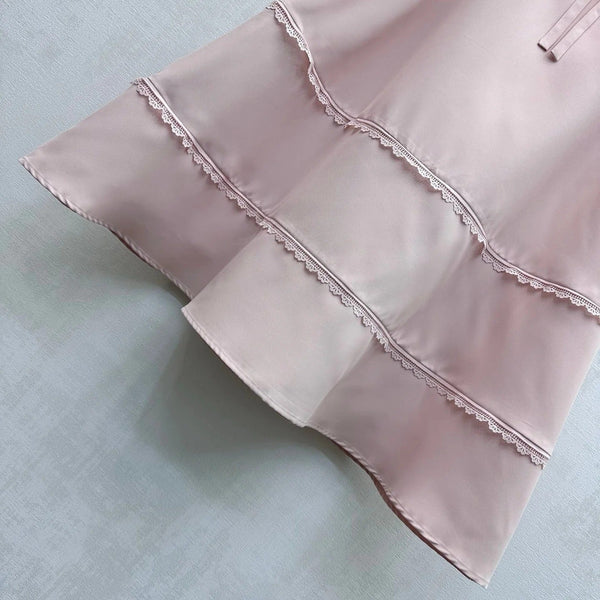Miu 2026 Midi Skirt Pink Cotton 648501
