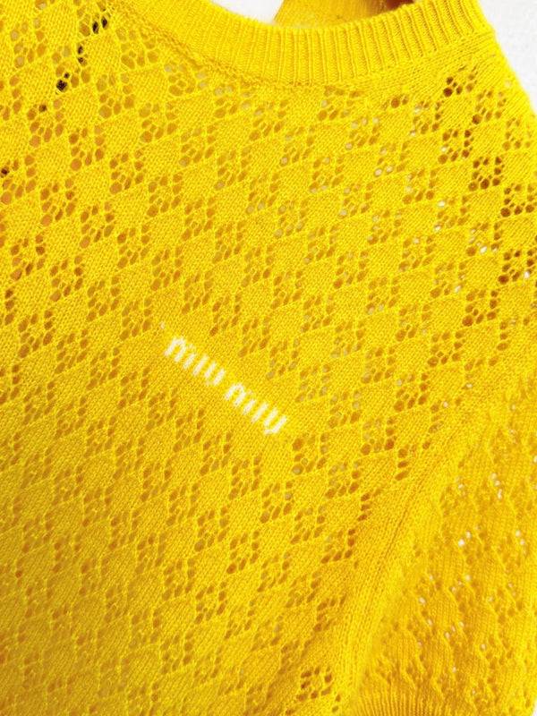 Miu 2026 Shirt Yellow Wool 644462