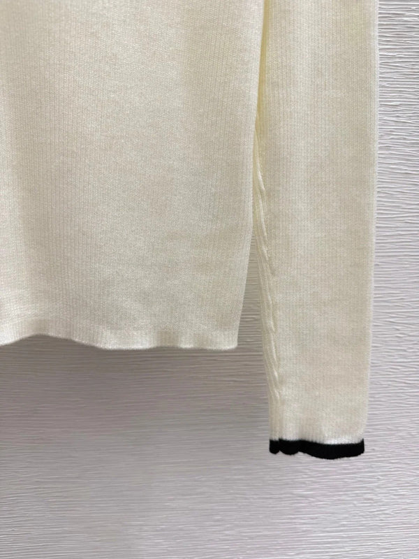 Chanel 2026 Long-sleeved Knitted Polo Shirt Wool 244648