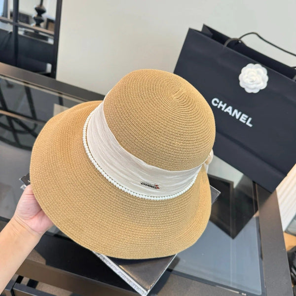 CC Bow Pearl Straw Hat 400895