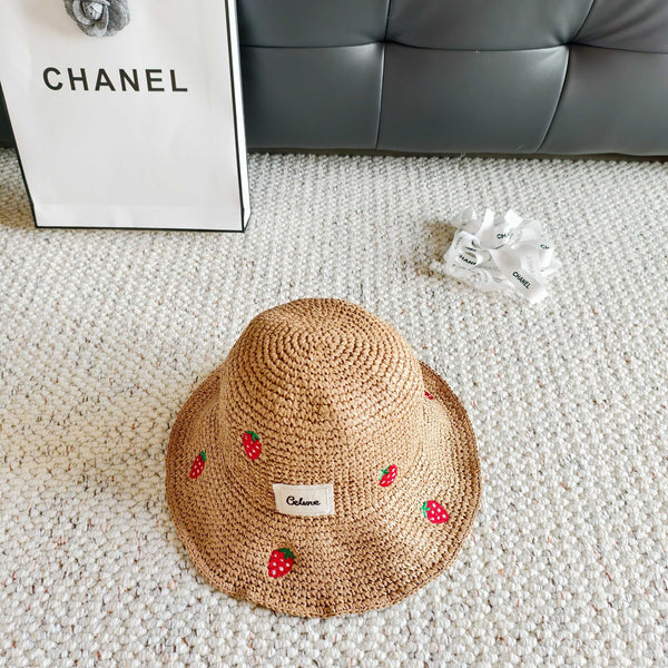 CE Woven Strawberry Bucket Hat 400938