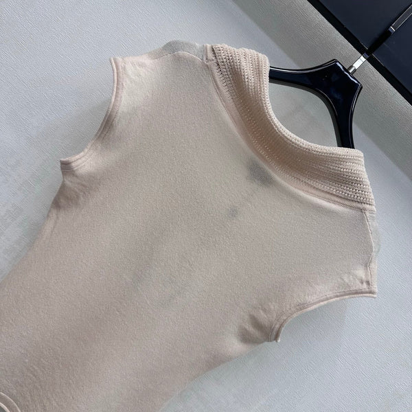 CC 2026 Knit Vest Beige Wool 638685