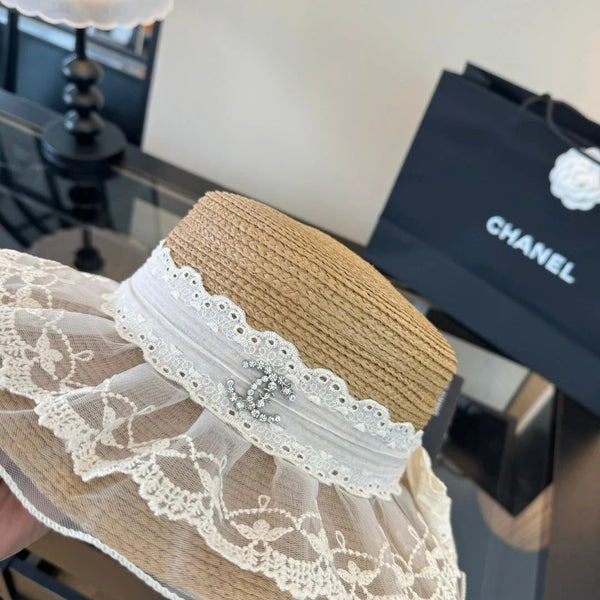 CC Lace Straw Hat 400882