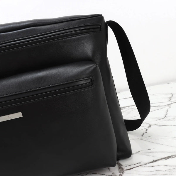 GG 2026 Tag Large Crossbody Bag Black Calfskin
