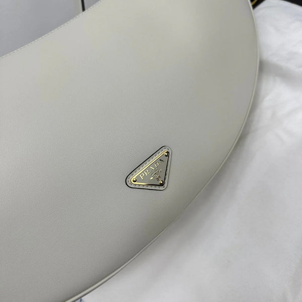 Prad 2026 Large Demi-Lune Shoulder Bag 42cm Calfskin