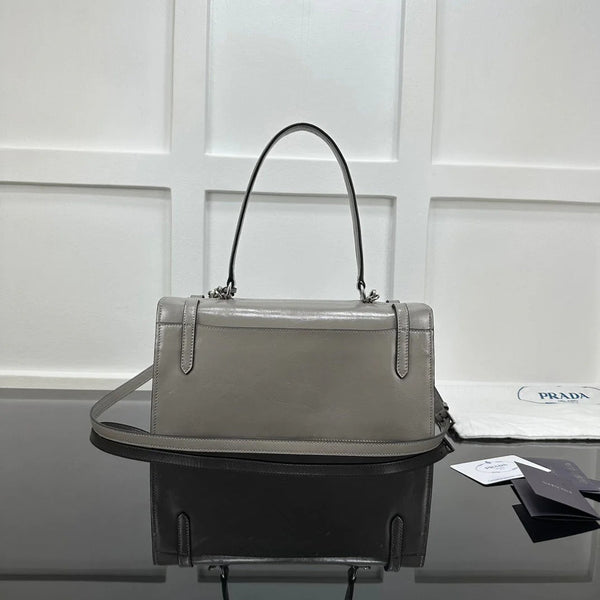 Prad 2026 Medium Shoulder Bag 32cm Patent Calfskin