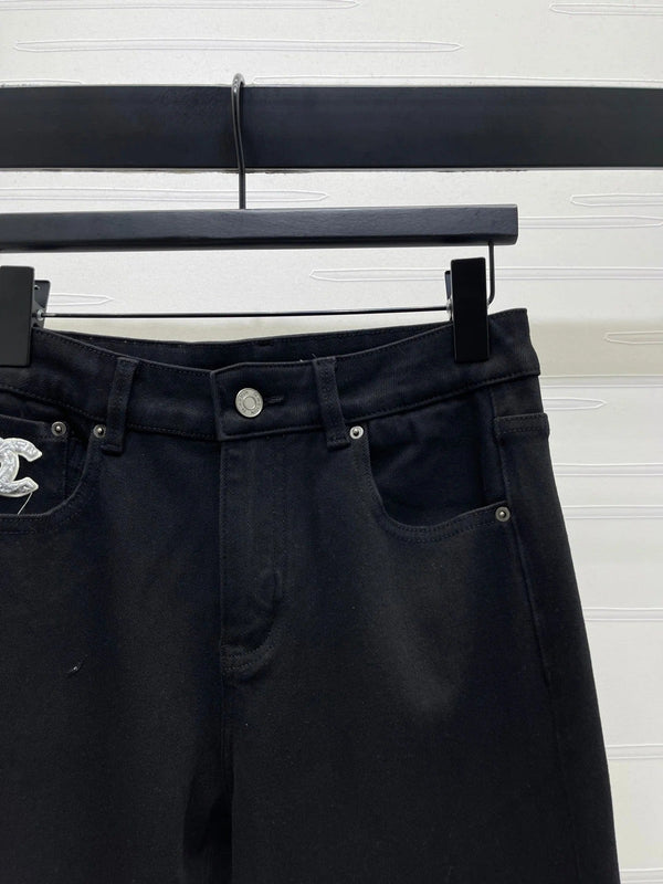 CC 2026 Slim-fit Flared Jeans Black Cotton 669869