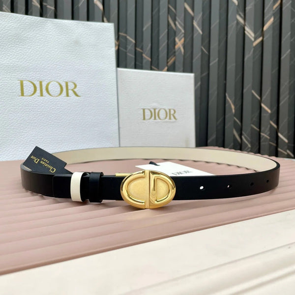 CD 2026 Montaigne Reversible Belt 2cm Smooth Cowhide Leather
