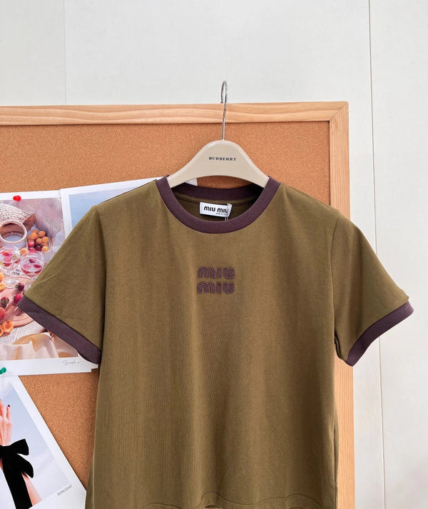 Miu 2026 Shirt Brown Cotton 636397