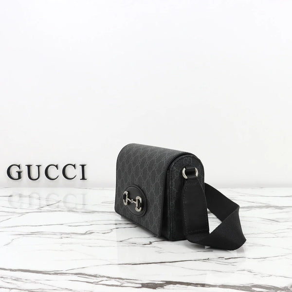 GG 2026 Horsebit 1955 Mini Bag 19cm Canvas Leather