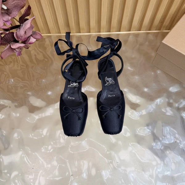CL 2026 Sweetie Jane Strass Ballerina Flat Silk Leather 853090