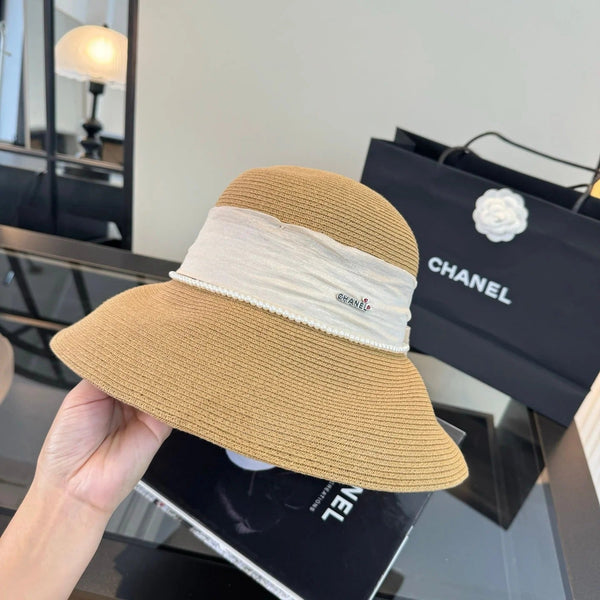 CC Bow Pearl Straw Hat 400895