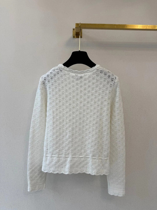Chanel 2026 Crochet Knit Cardigan Wool 423074