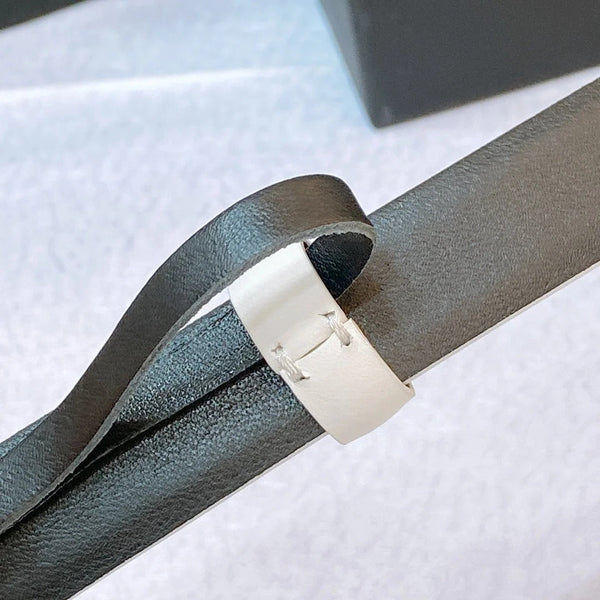 CC 2026 CC Rhinestone Twisted Belt 20mm Calfskin
