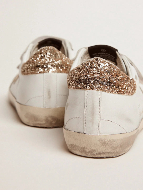 Golden Goose 2026 Old School With Gold Star Laminated Leather