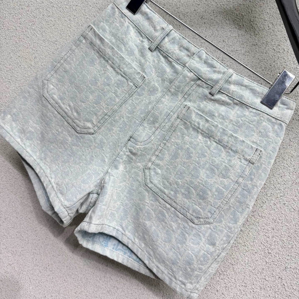 CD 2026 Demin Jean Short Light Blue Cotton 400978