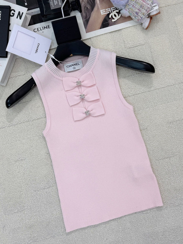 CC 2026 Bow-Tie Vest with Logo Wool 386926
