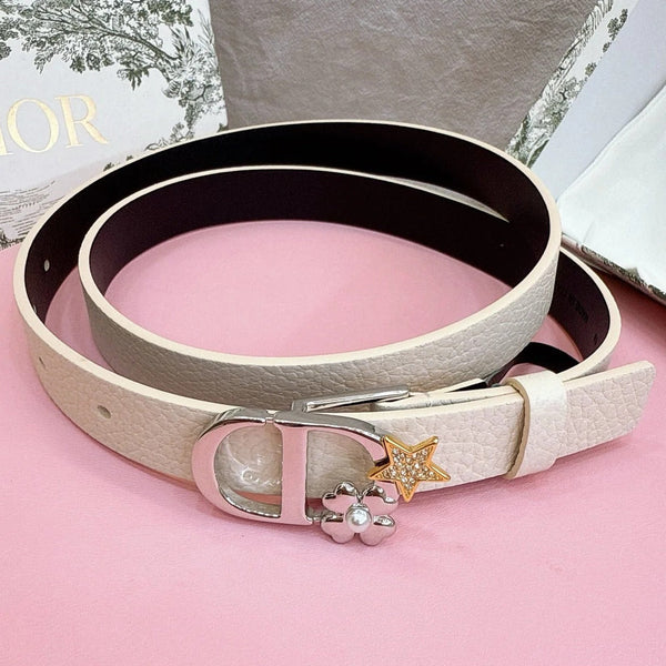 CD 2026 Lucky Montaigne Star Belt 20mm Suede Calfskin 193836