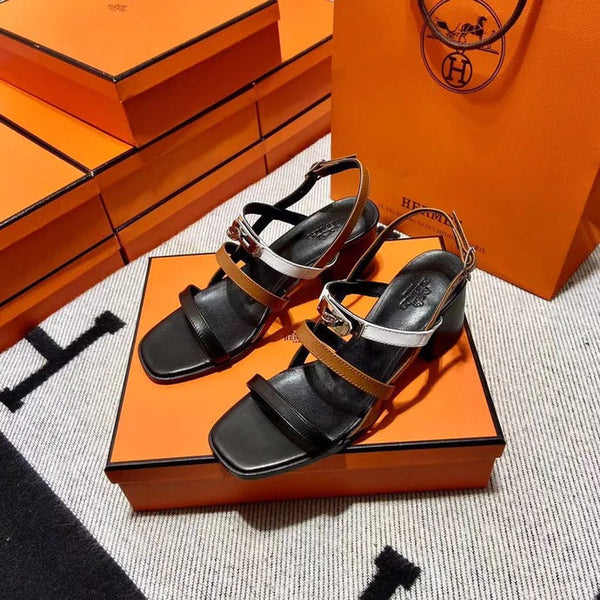 HM  2026 Eve Sandal Black Brown White Leather 545948