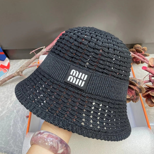 Miu Knitted Bucket Hat 214532