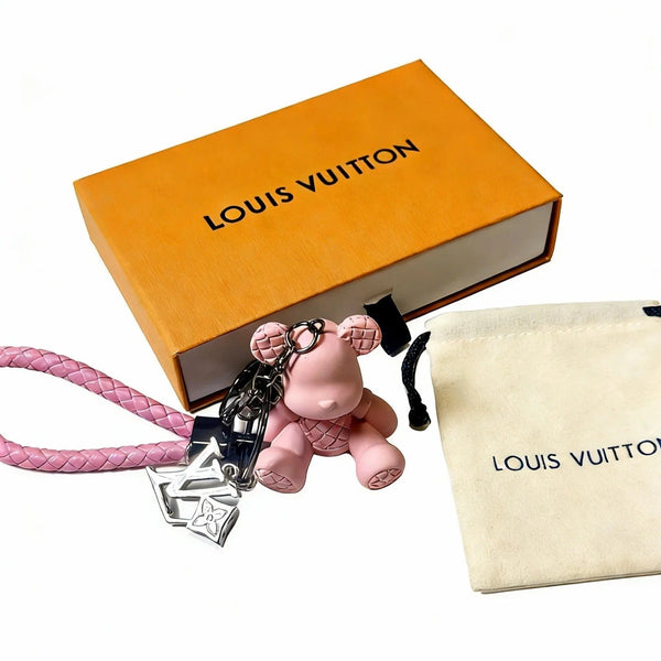 LV Pink Bear Charm