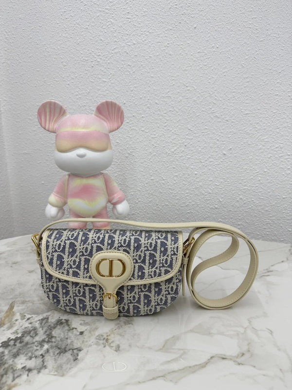 CD 2026 Bobby East-West Bag 21cm Multicolors Fabric and Grained Calfskin
