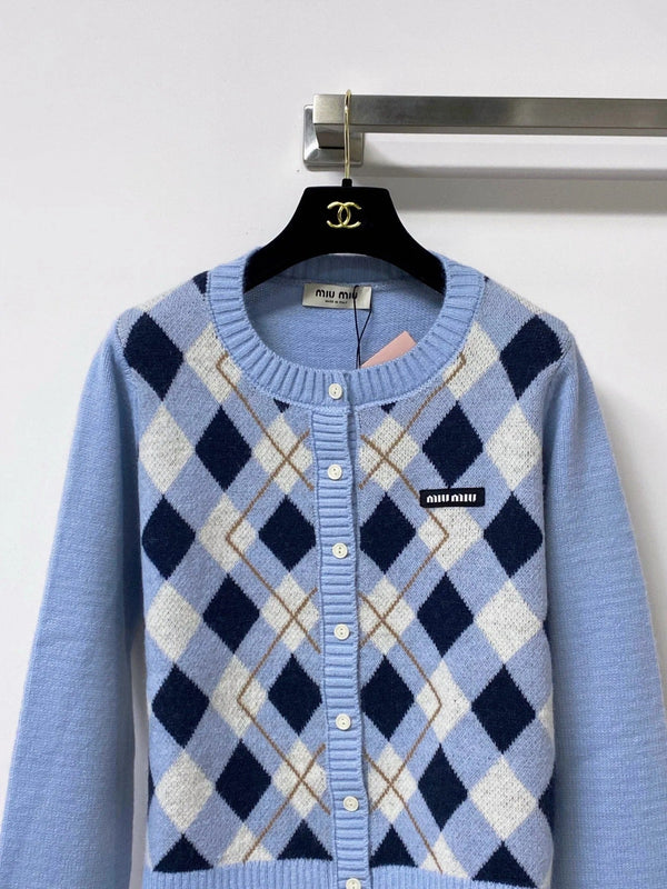 Miu 2026 Cardigan with Logo Embellishment Wool 836130