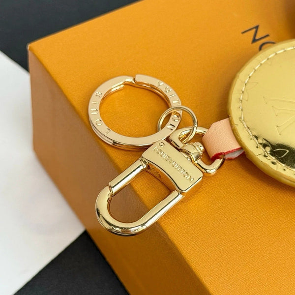 LV Vivienne Head Monogram Mirror Gold Canvas Leather