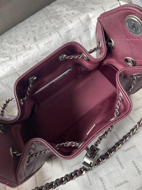 CC 26c Hobo Bag 22cm Burgundy Caviar Leather Gun Hardware