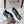 MM Tabi 6-Point Toe Lace-up Shoes Dark Grey Metalic Calfskin 558424