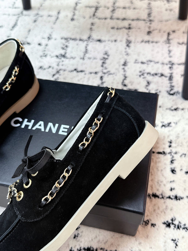 CC Cruise 25/26 Moccasins Black Suede Sheepskin