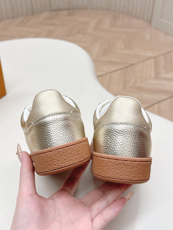 LV 2026 Frontrow Sneaker Light Gold Cowhide 595445