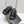 CC Flat Slip-on Sandals Black Glossy Leather 798341