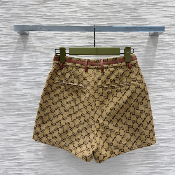 Gucci 2025 Short Camel and Ebony Polyester Fiber