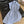 LV 25 Triangle Metal Logo Decorated Dress White Blue Cotton